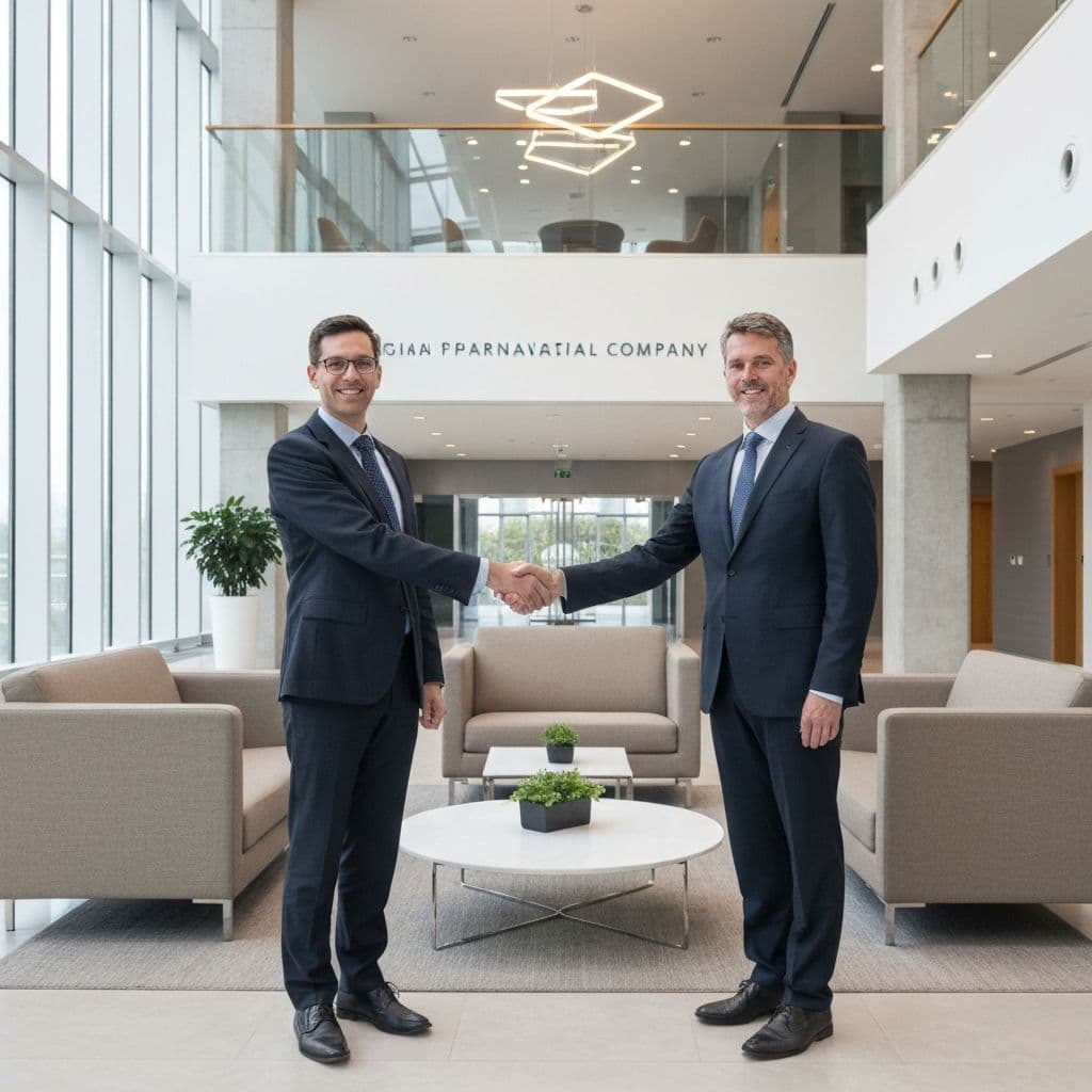 Business partnership handshake